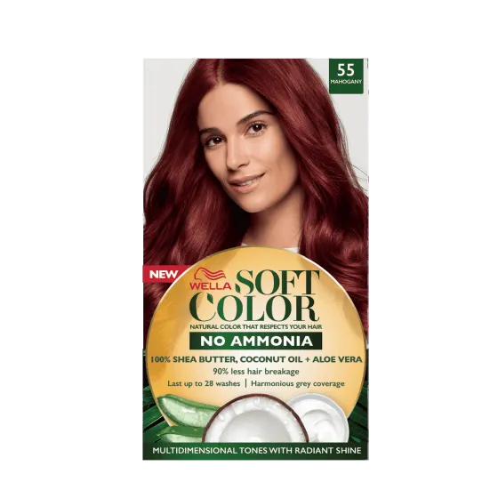 Soft Color, Natural hair color without Ammonia and with 100% Natural Ingredients: Mahogany