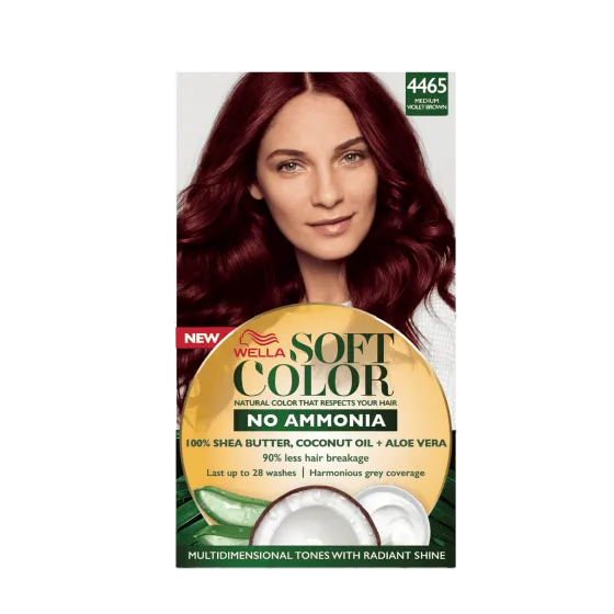 Natural hair color without Ammonia and with 100% Natural Ingredients: Medium Violet Brown