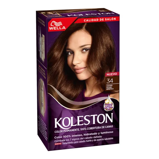 Wella Koleston Coloracion Permanente en Crema, 34 Castaño Oscuro Hipnotico