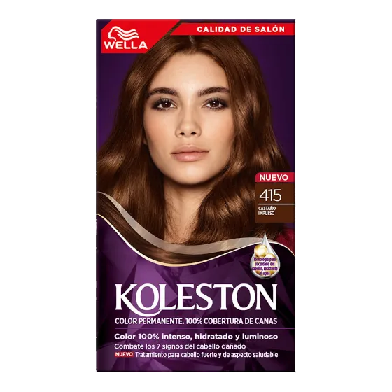 Wella Koleston Coloracion Permanente en Crema, 415 Castaño Impulso
