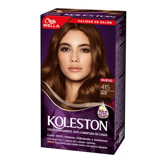Wella Koleston Coloracion Permanente en Crema, 415 Castaño Impulso