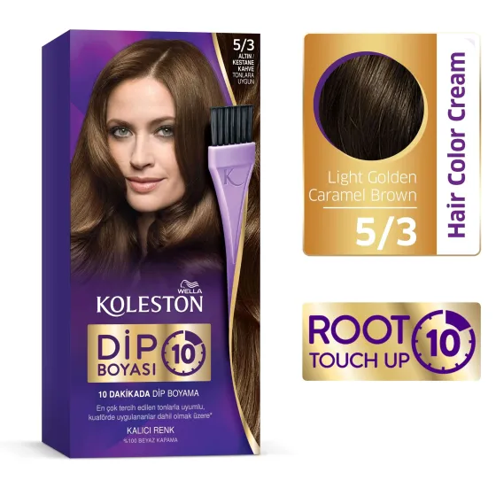 Root Touch Up 10 Permanent Color Cream Light Golden Caramel Brown