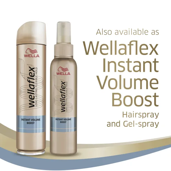 Wellaflex Instant Volume Boost Extra Strong Hold Mousse, Hold: 4/5, 200 ml