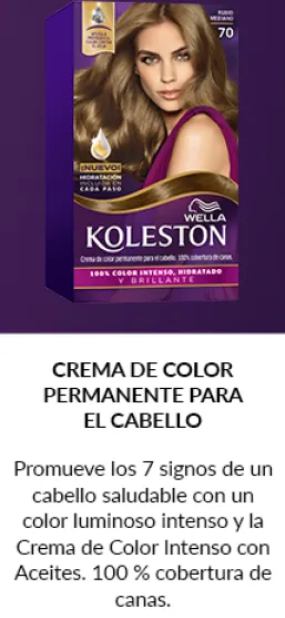 Caja de Color Permanente en Crema para el cabello de Koleston