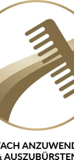 Einfach anzuwenden & auszubürsten Symbol