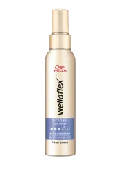 Goldene Föhnspray-Flasche von Wellaflex von der 2-Tages-Volumen Reihe, mit dem Haltegrad 4.