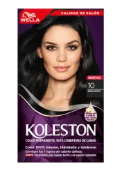 Crema de color permanente para el cabello con factor de protección contra el agua de Koleston de Wella - 10 Negro infinito